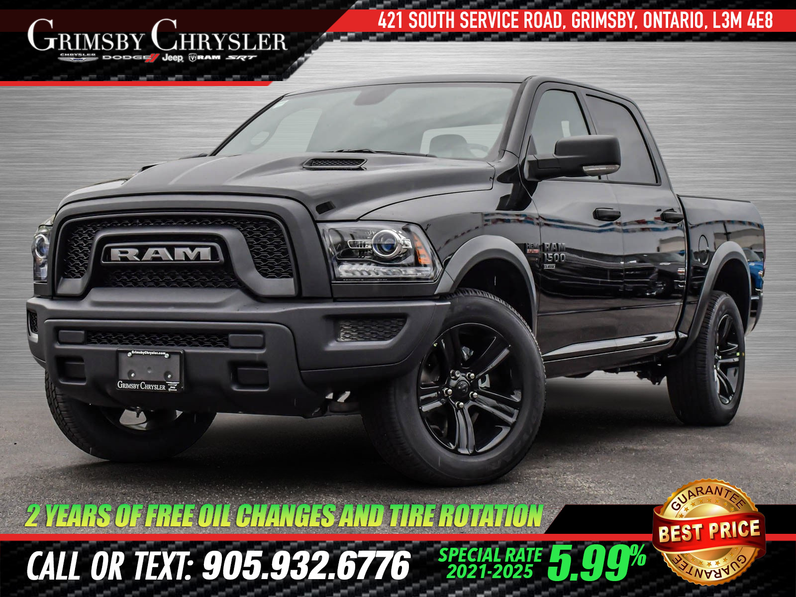 2024 Ram 1500 Classic Warlock CREW | HEATED BUCKET SEATS | SPORT HOOD | 