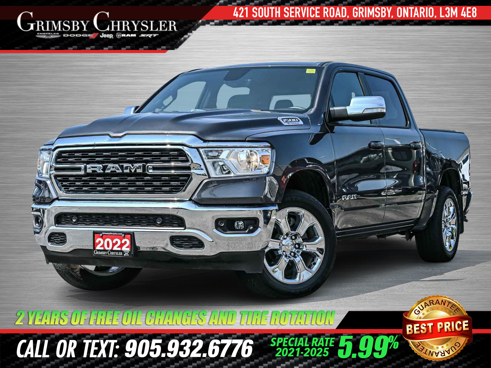 2022 Ram 1500 Big Horn 3.6L V6 | HEATED BUCKET SEATS | 3.55 REAR