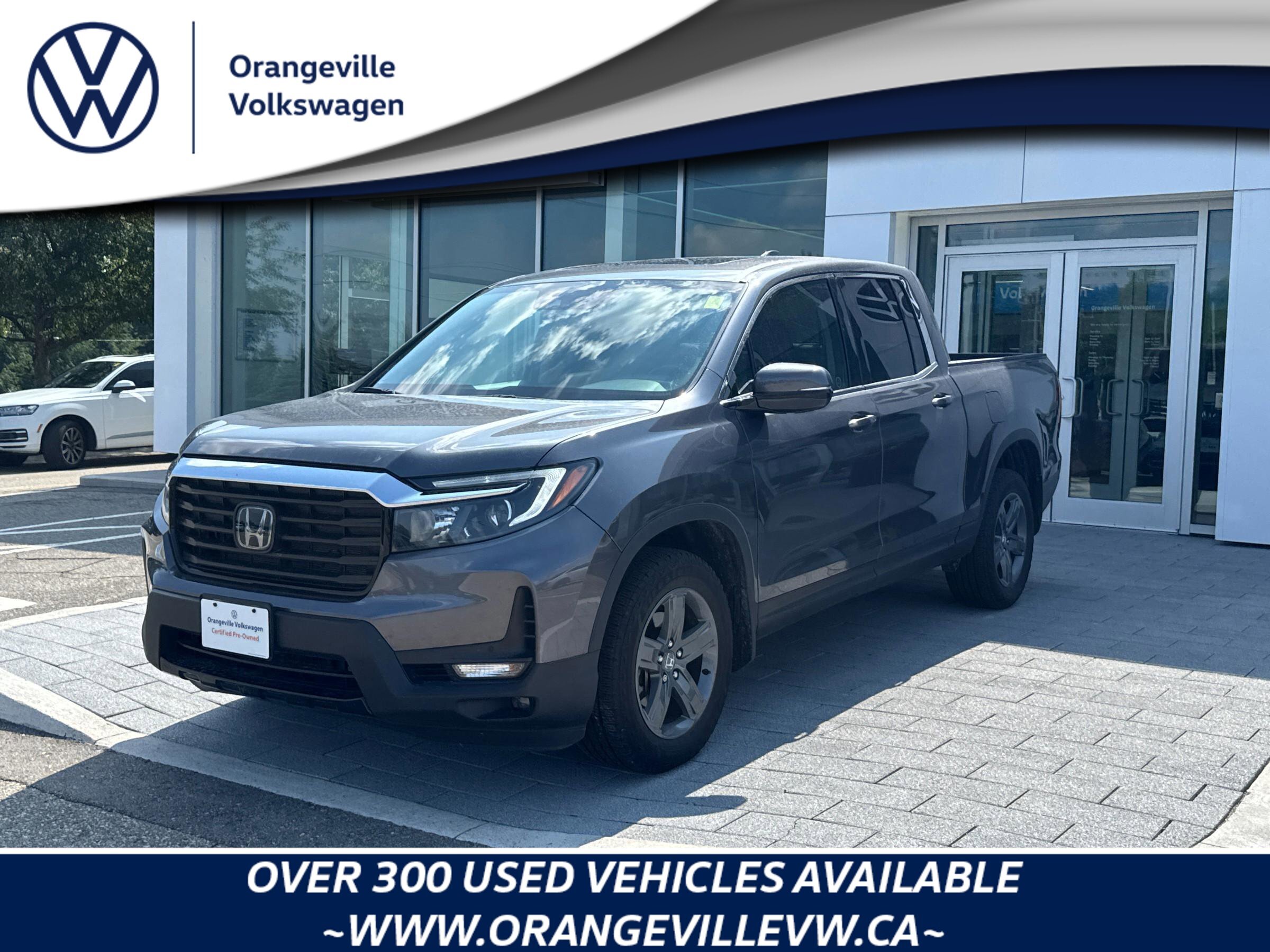 2022 Honda Ridgeline TouringONE-OWNER, HTD WHEEL, CARPLAY, LEATHER, NAV