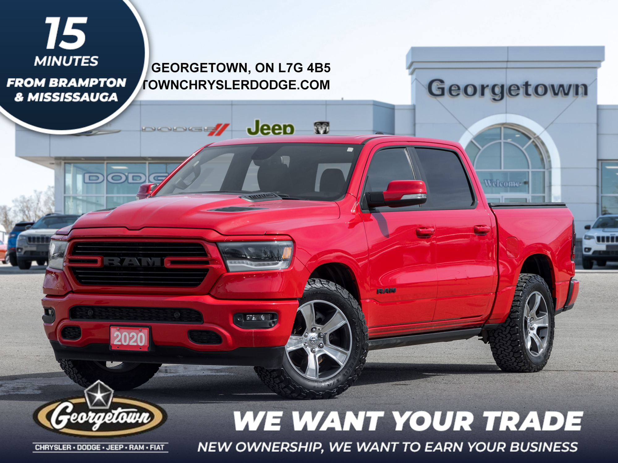 2020 Ram 1500 SPORT| PANO ROOF | LEATHER | TONNEAU COVER