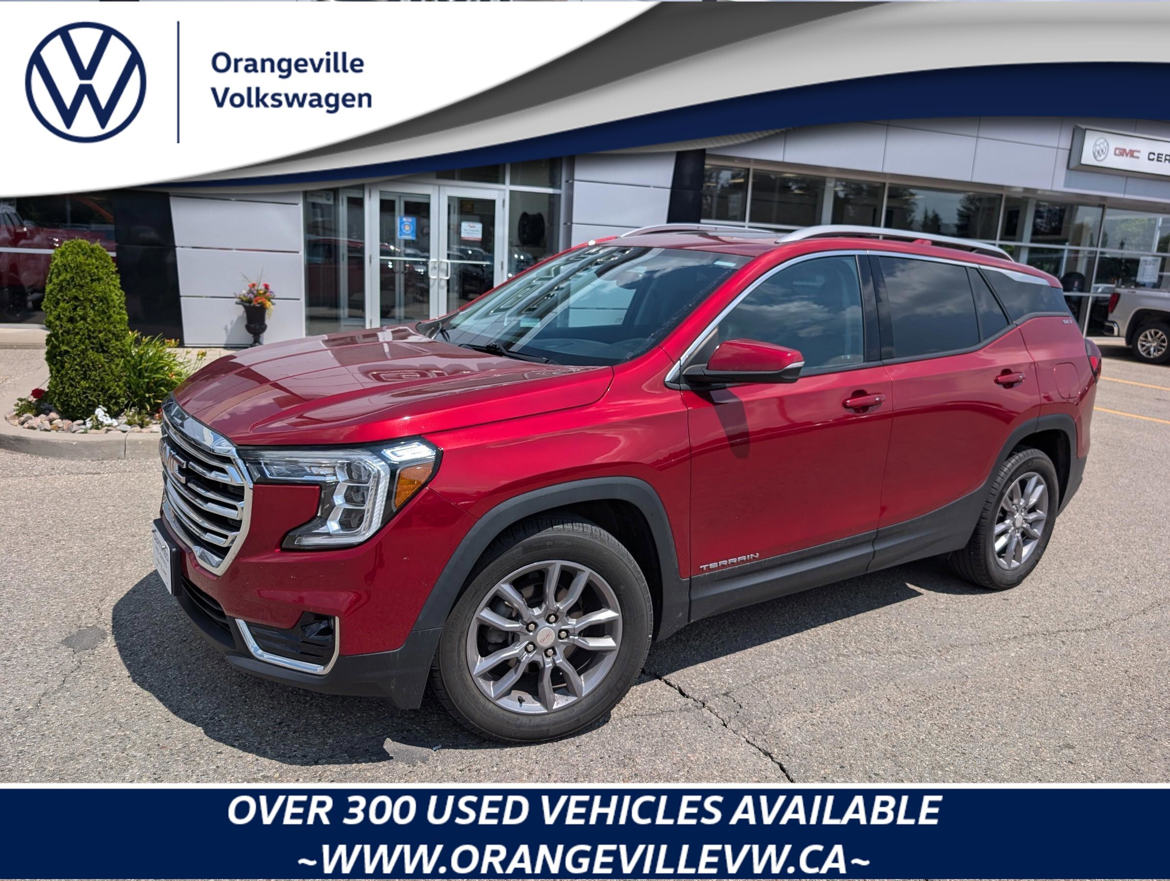 2022 GMC Terrain SLTSLT, 1.5T, NAV, ROOF, HTD LEATHER, 1-OWNER!