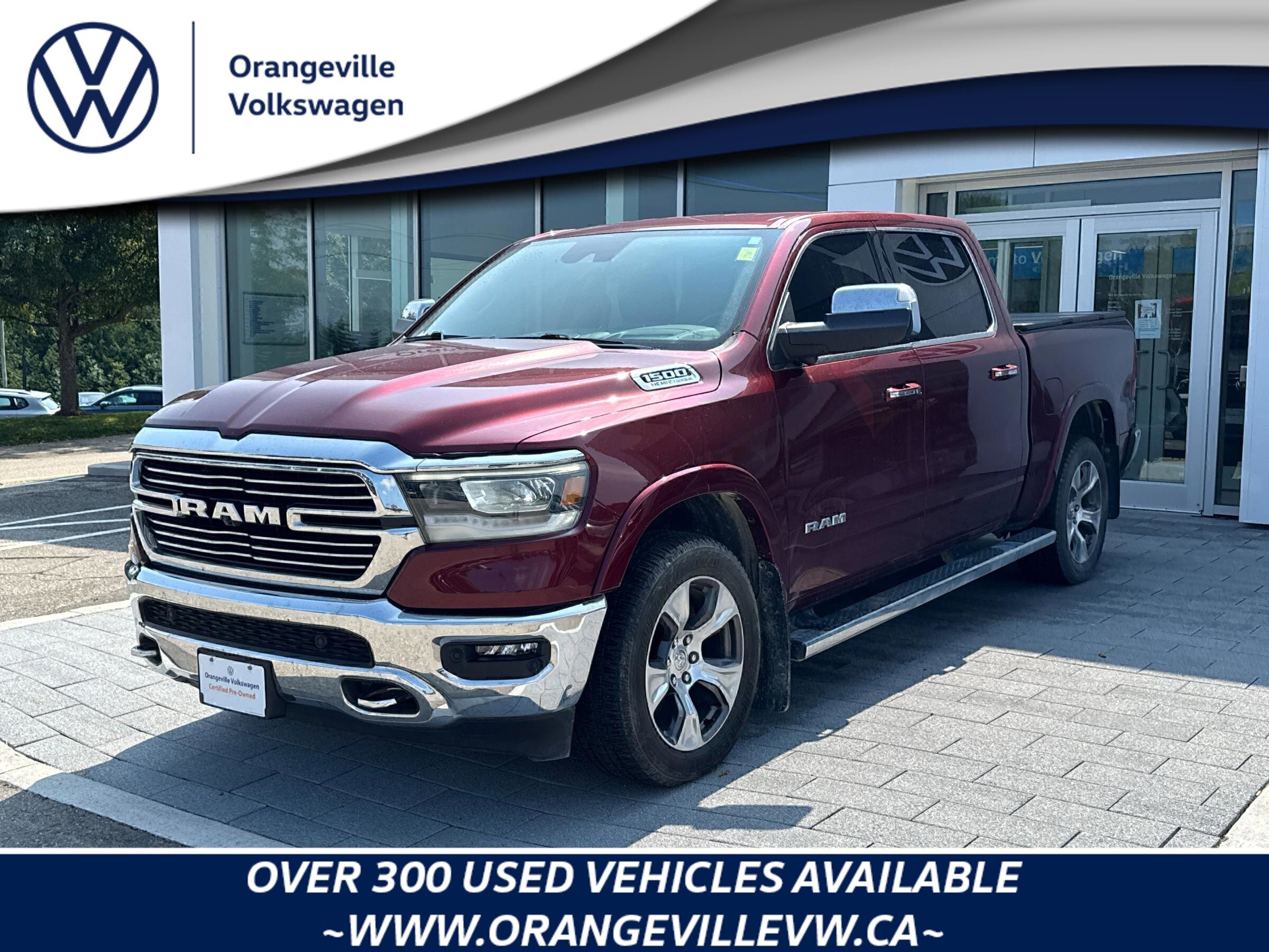 2021 Ram 1500 LaramieONE-OWNER, LEVEL 2 GROUP, HTD + CLD SEATS, 