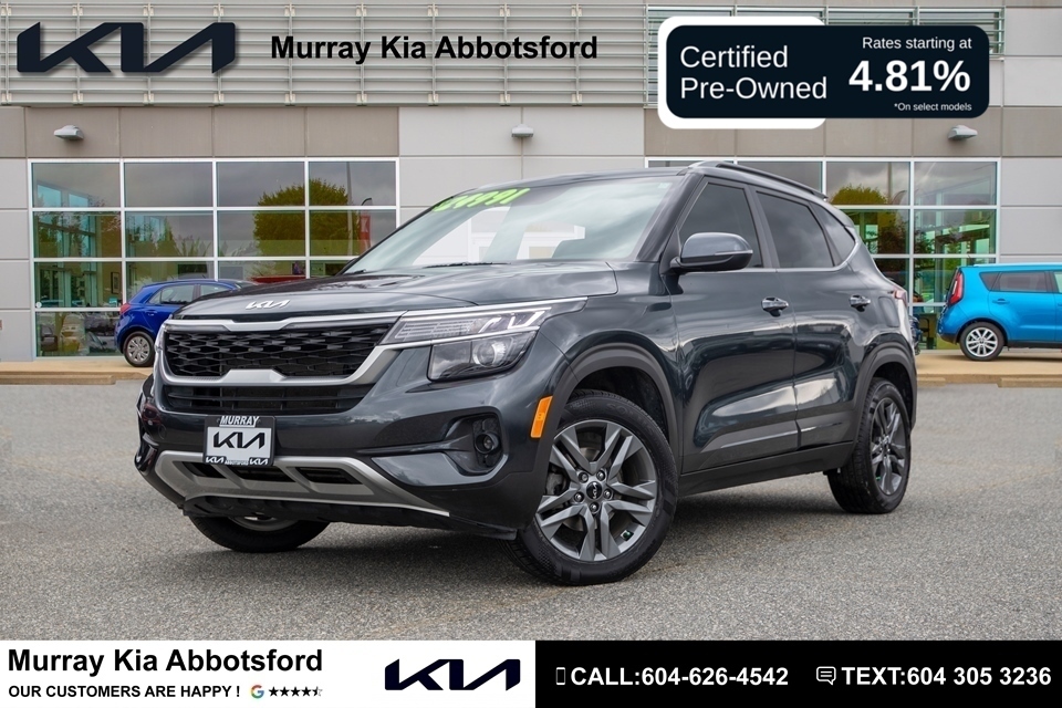 2023 Kia Seltos EX! Leather! Nav! Heated Seats and Steering! Cam!
