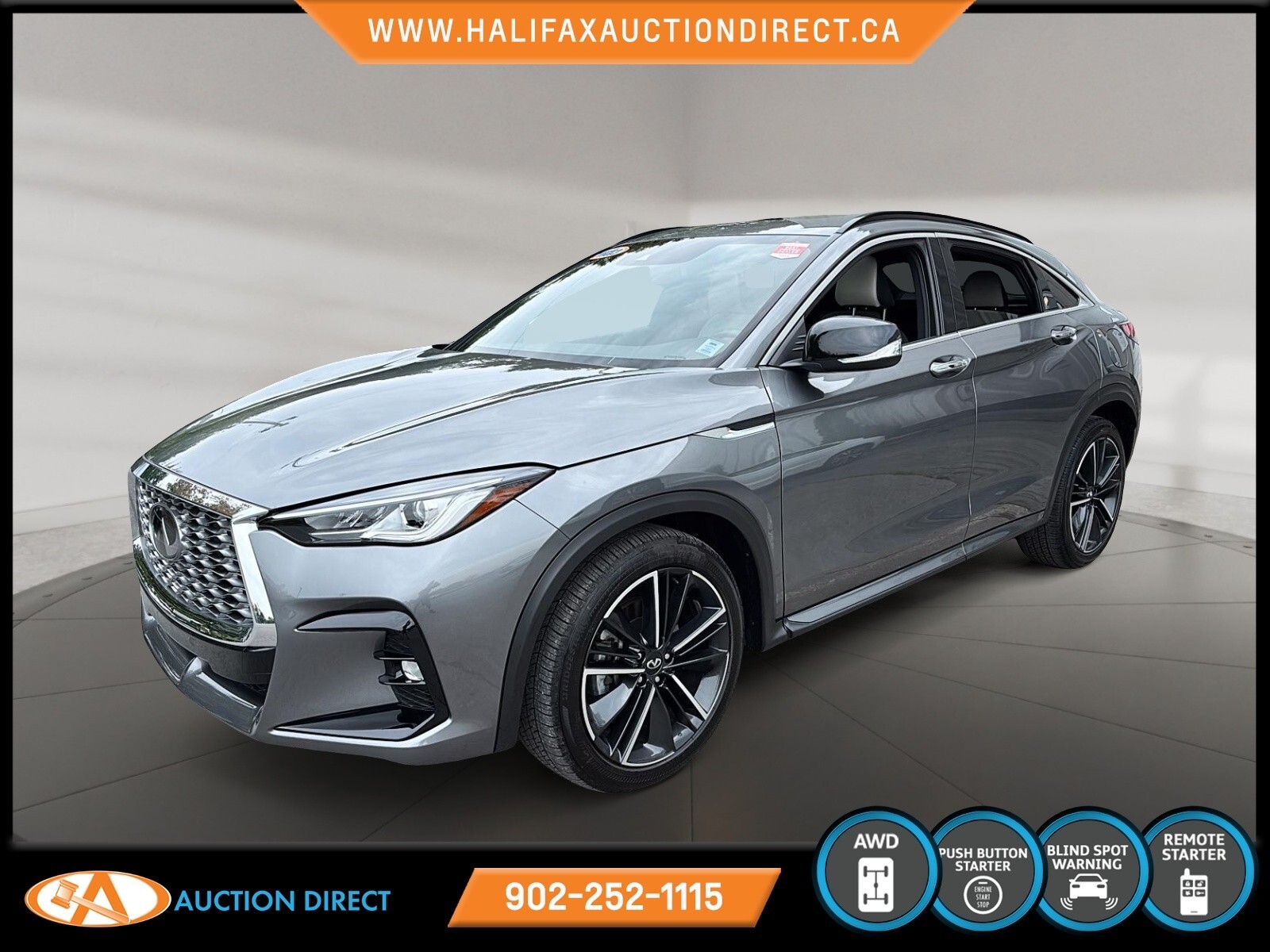 2023 Infiniti QX55 Luxe ONLY 5897KM!! AWD! LEATHER! SUNROOF!