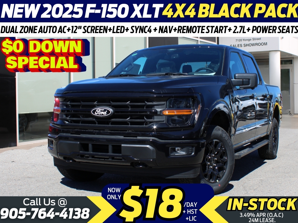 2025 Ford F-150 BLACK PACK| DUAL ZONE AC| 12INCH SCREEN| NAVIGATIO