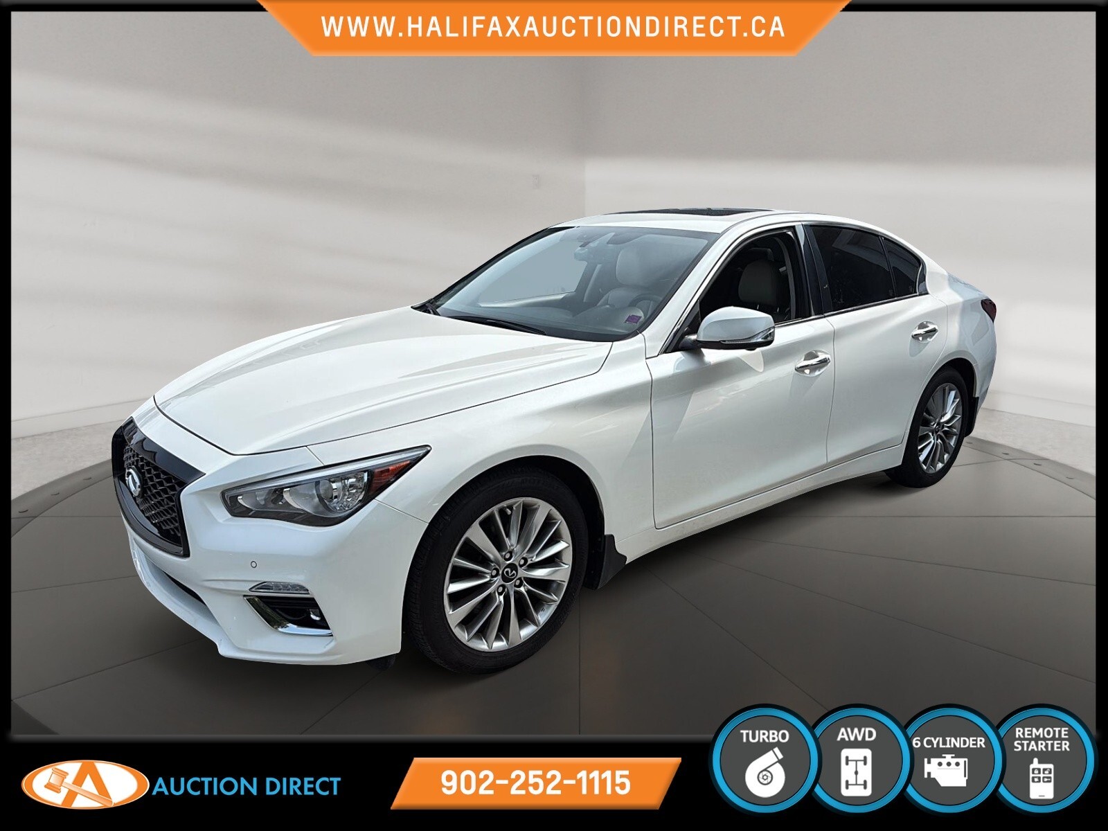 2021 Infiniti Q50 Luxe LOW KMS!! AWD! LEATHER! SUNROOF!