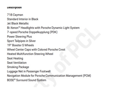 used 2018 Porsche 718 Cayman car, priced at $63,900