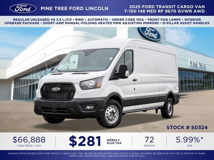2025 Ford Transit Cargo Van T-150 148 Med Rf 8670 GVWR AWD