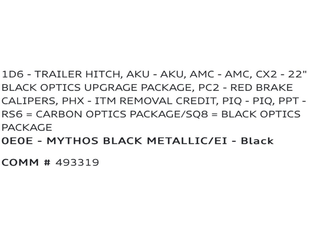 2023 Audi SQ8 4.0T, Toronto, Cash