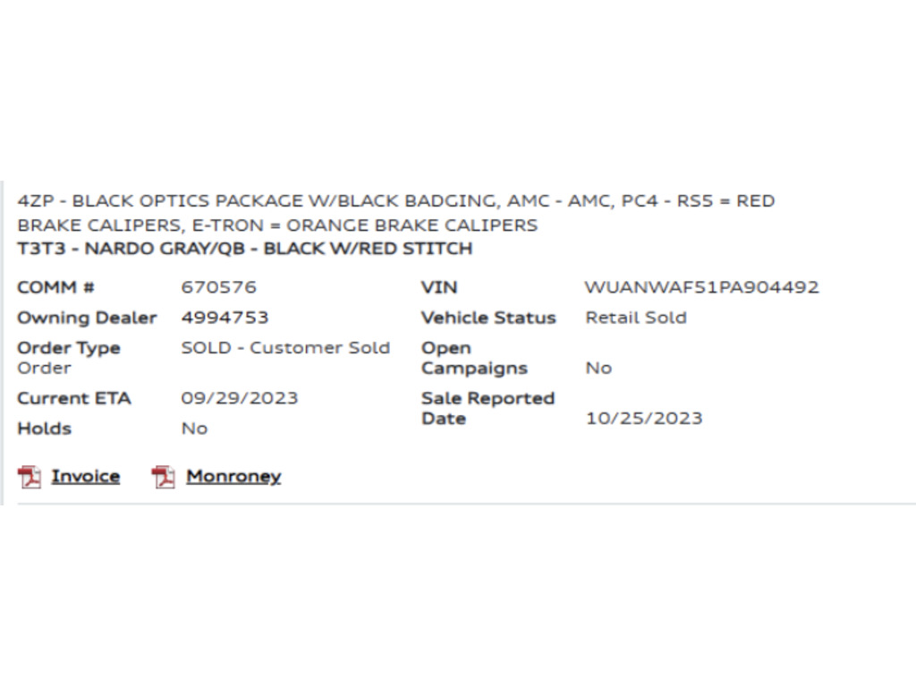 2023 Audi RS 5 2.9, 多伦多, 全款车