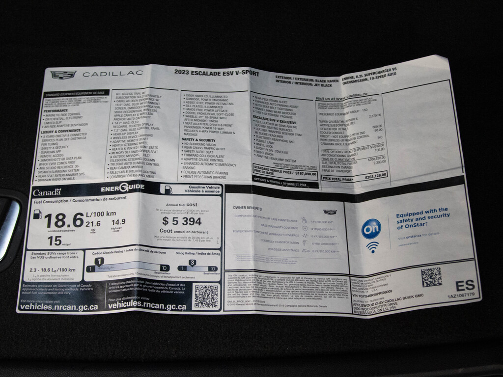 2023 Cadillac Escalade ESV V-Series, Toronto, Cash