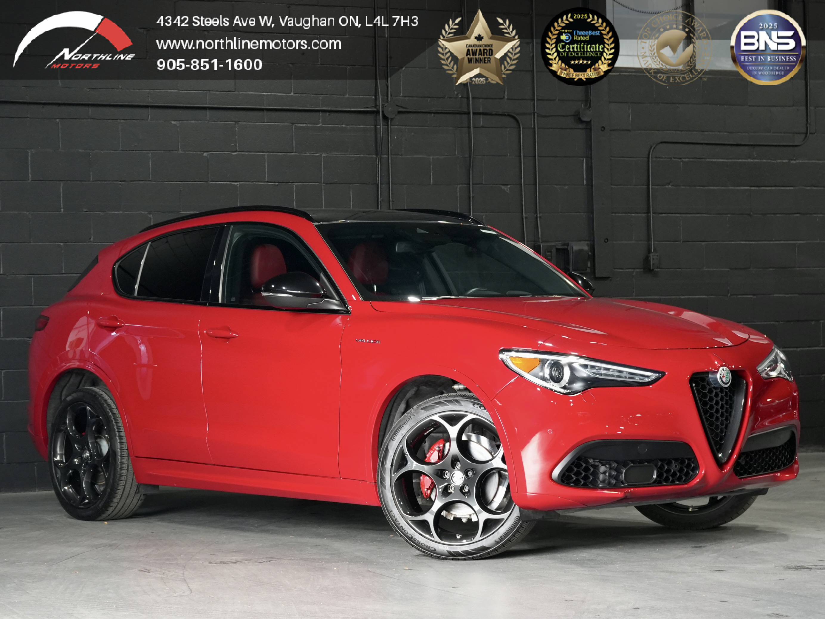 Red 2023 Alfa Romeo Stelvio Veloce AWD SUV / Crossover All-Wheel Drive 8-Speed Automatic