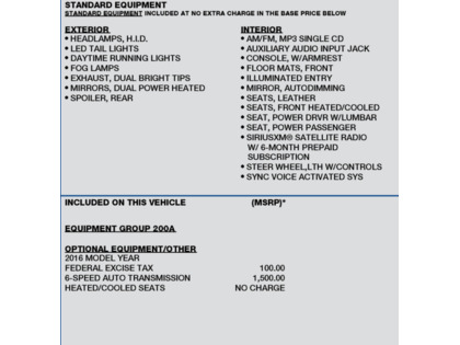 used 2016 Ford Mustang car, priced at $24,900