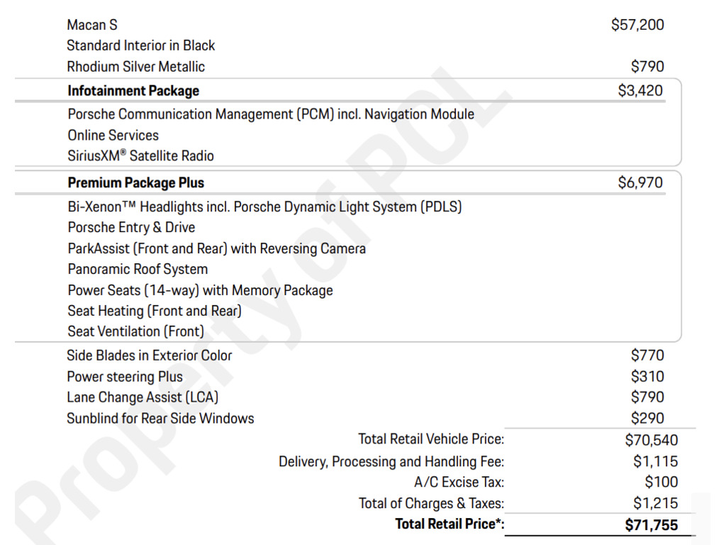 2016 Porsche Macan S, Toronto, Cash