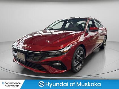 Red 2025 Hyundai Elantra Hybrid Luxury FWD Sedan 6-Speed Automatic