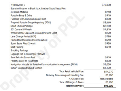 used 2018 Porsche 718 Cayman car, priced at $67,900