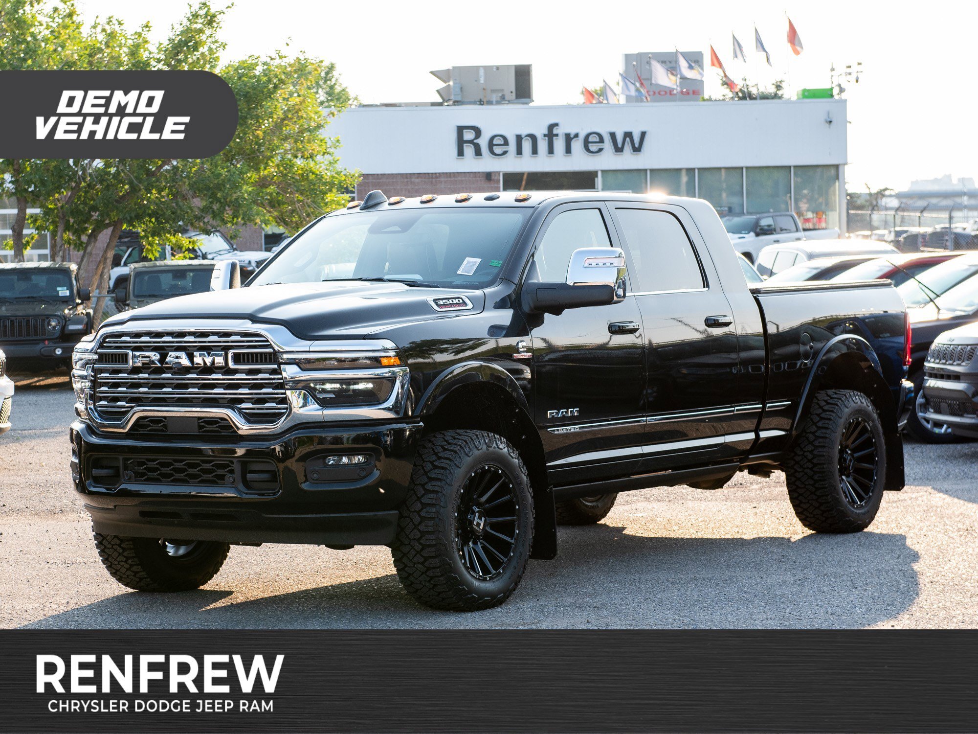 2025 Ram 3500 Limited, 2 Inch Lift, 35 Inch Tires, Trigger Mudfl