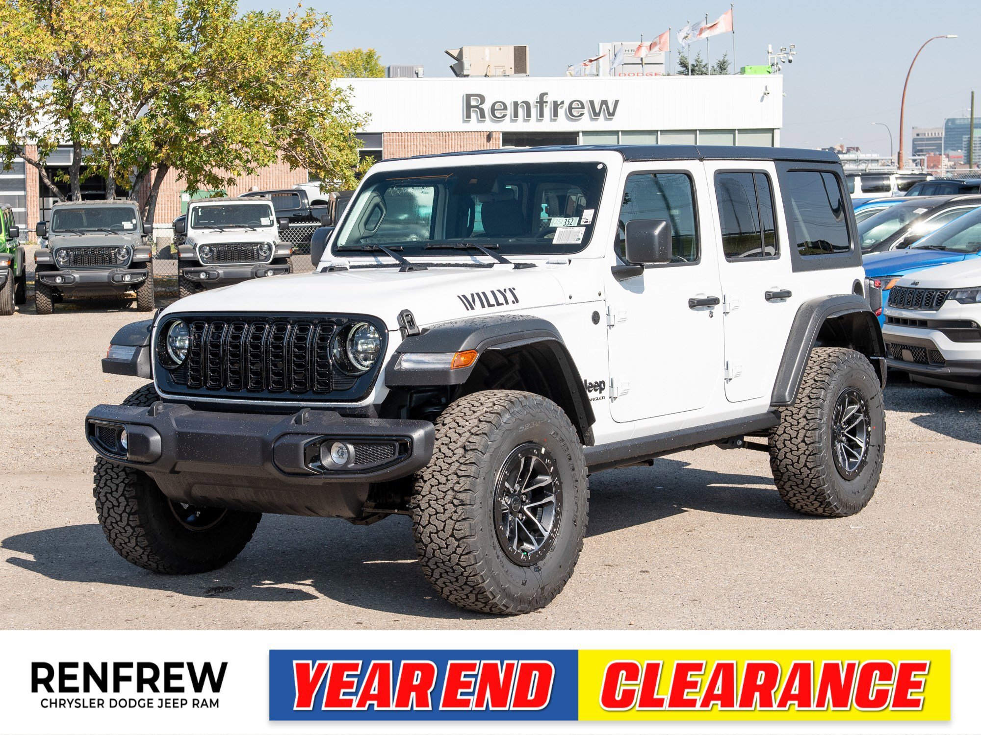 2025 Jeep Wrangler Willys 4 Door 4x4, 35 Inch Tire Package, Rock Rail