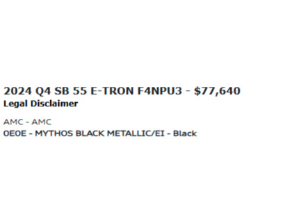 used 2024 Audi Q4 e-tron Sportback car, priced at $54,900