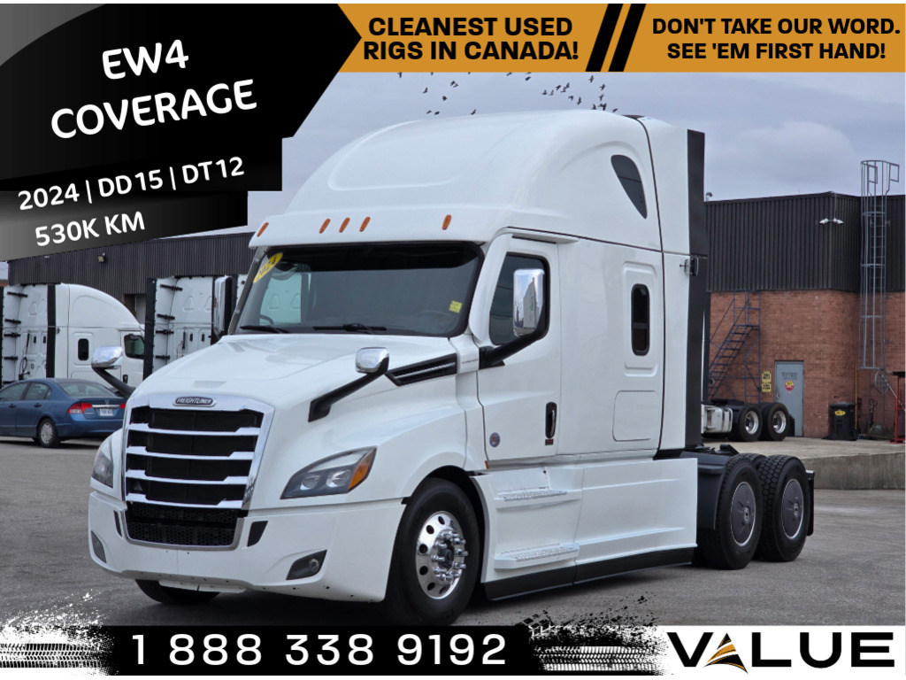 2024 Freightliner Cascadia EW4 WARRANTY DD15 505 HP DT12
