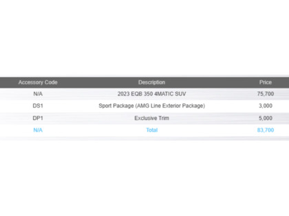 used 2023 Mercedes-Benz EQB car, priced at $49,900