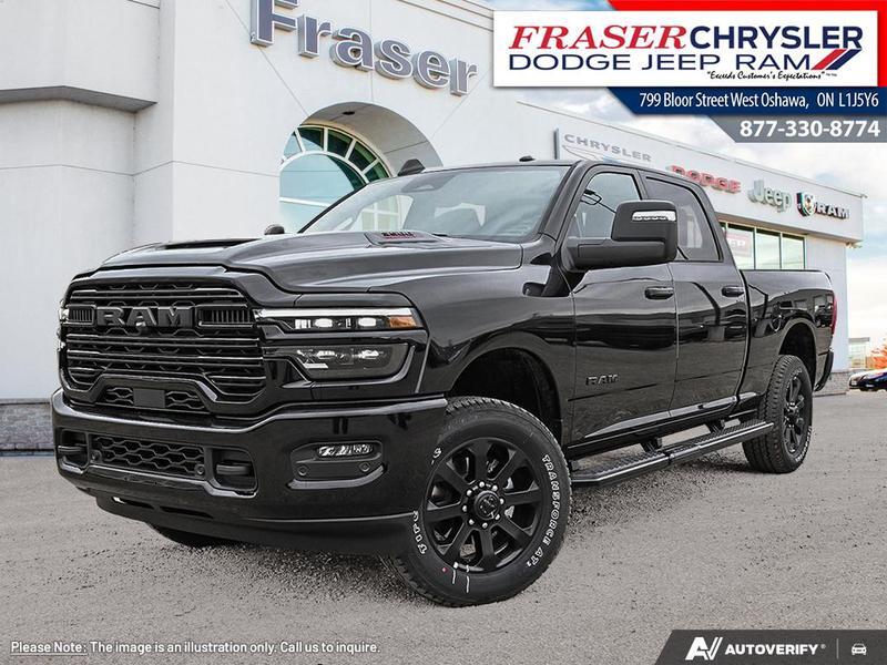 Black 2026 RAM 3500 Laramie Crew Cab 4WD Pickup Truck Four-Wheel Drive 8-Speed Automatic