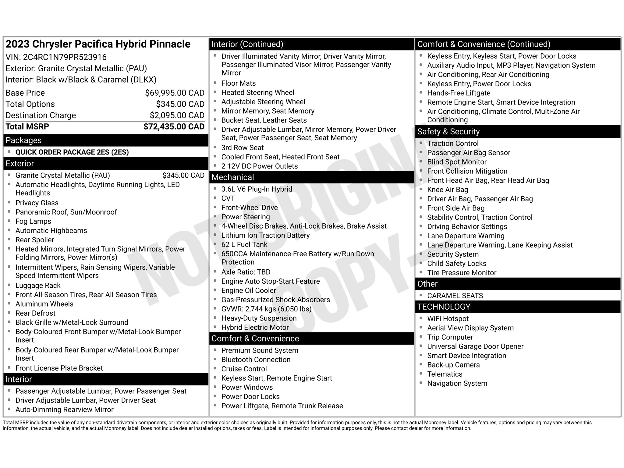 2023 Chrysler Pacifica Hybrid