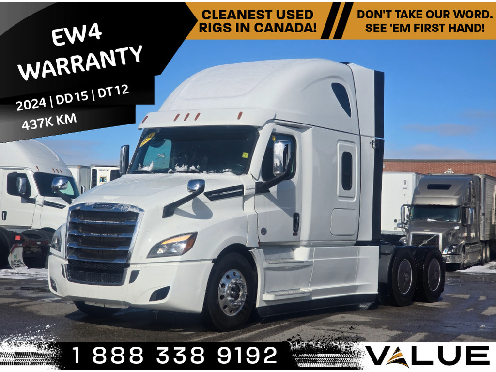 2024 Freightliner Cascadia EW4 WARRANTY DD15 505 HP DT12