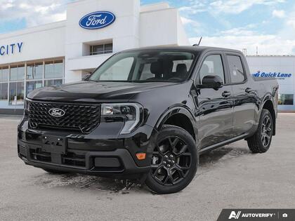 Black 2025 Ford Maverick Lariat SuperCrew AWD Pickup Truck All-Wheel Drive Continuously Variable Transmission