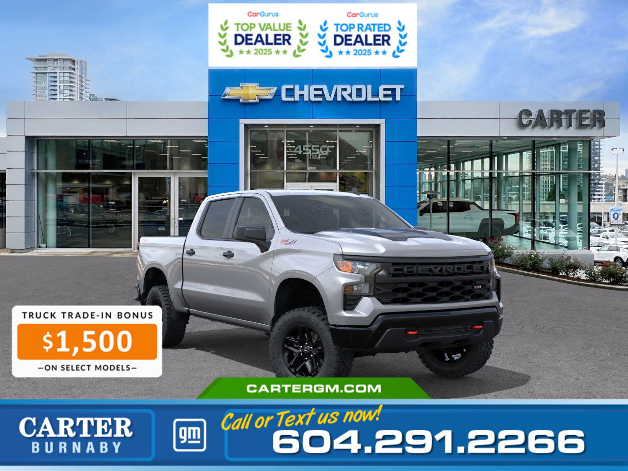 2026 Chevrolet Silverado 1500 Custom Trail Boss Crew Cab 4WD