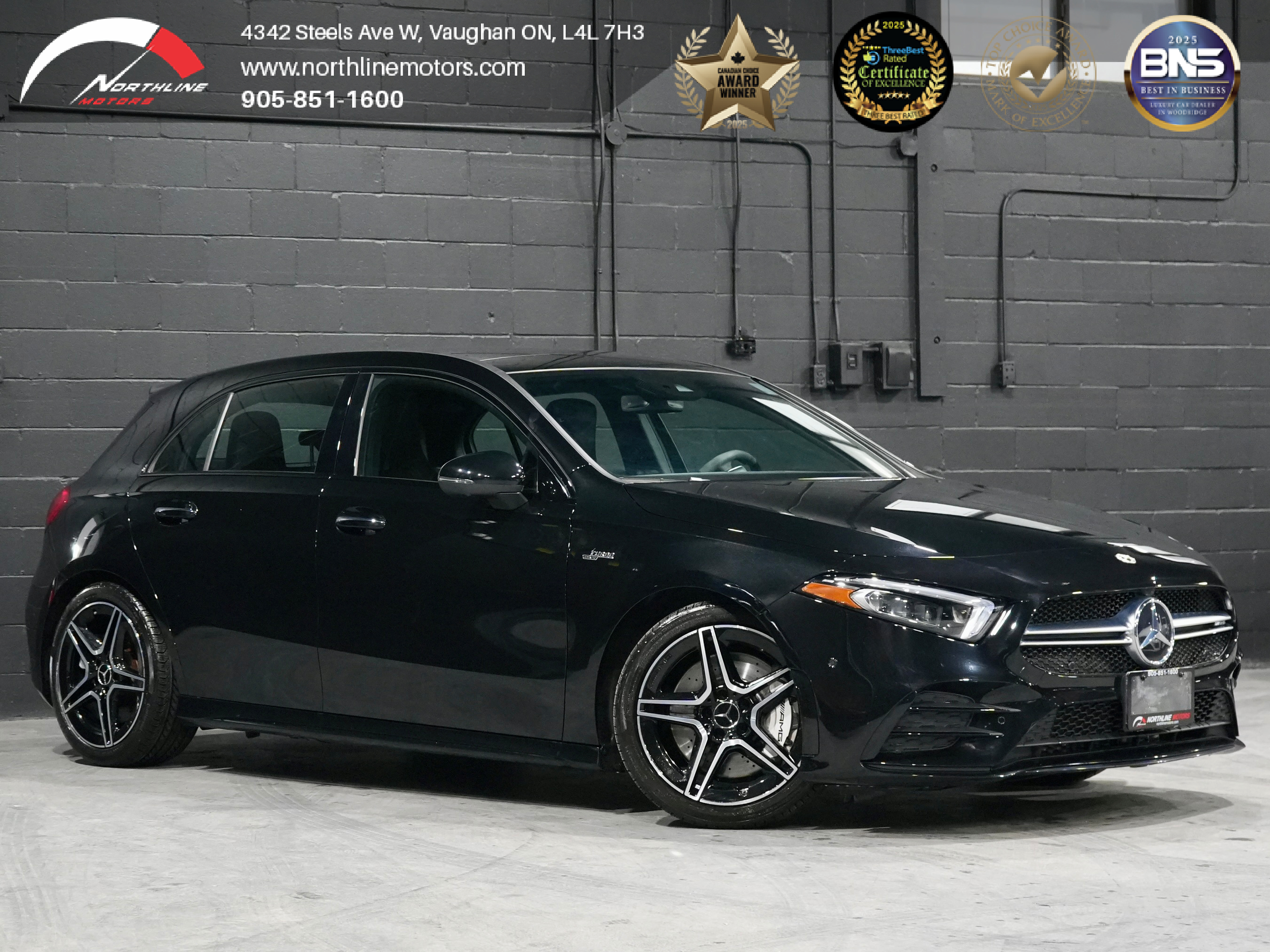 Black 2022 Mercedes-Benz A-Class AMG A 35 Hatchback 4MATIC Sedan 7-Speed Dual Clutch