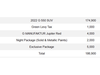 used 2022 Mercedes-Benz G-Class car, priced at $155,900