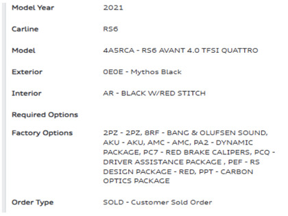 used 2021 Audi RS 6 Avant car, priced at $98,900