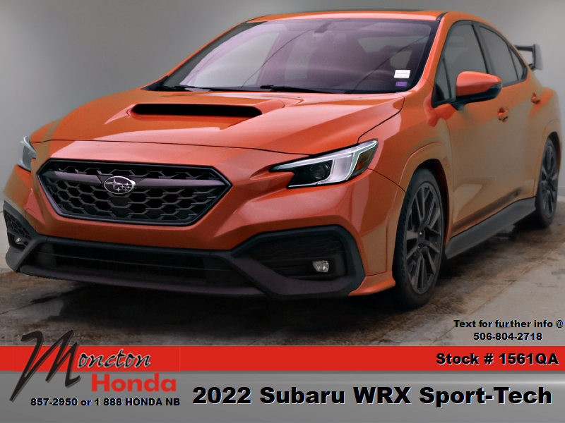 2022 Subaru WRX Sport-tech AWD with EyeSight Package