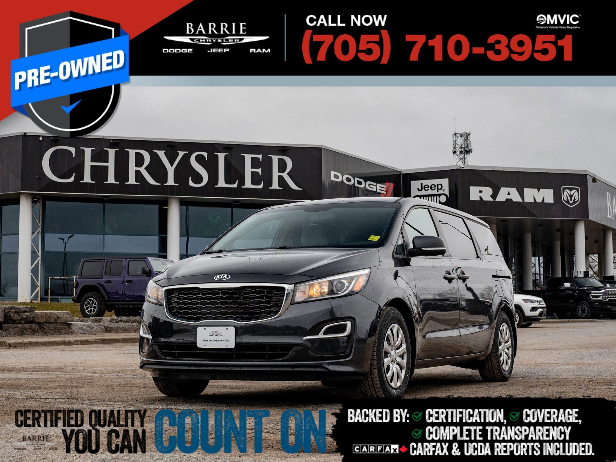 2019 Kia Sedona L 69417152 Barrie ON Used KNDMA5C11K6444536 39205A