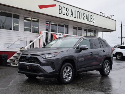 Gray 2022 Toyota RAV4 Hybrid LE AWD SUV / Crossover All-Wheel Drive Continuously Variable Transmission