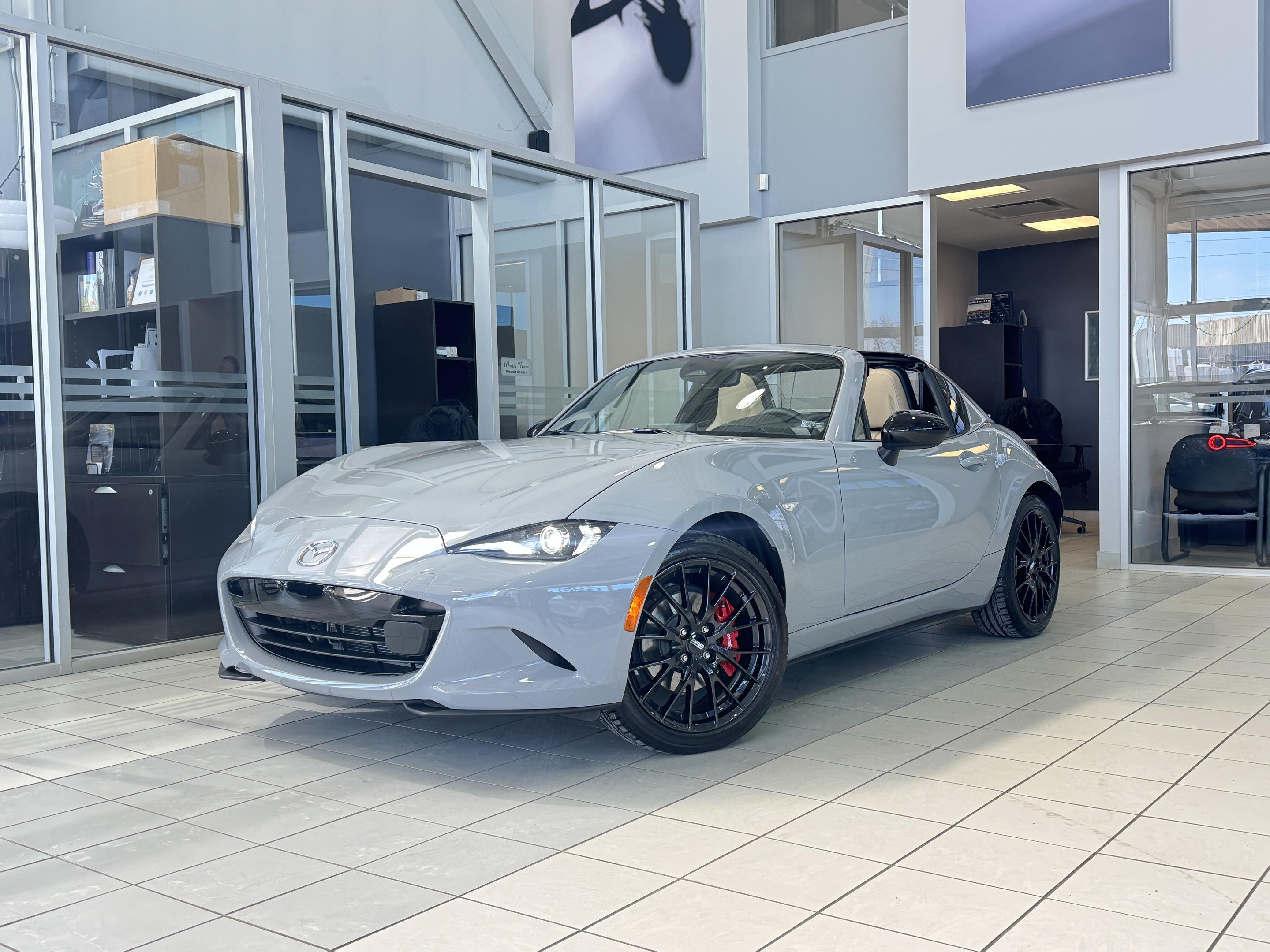 Gray 2025 Mazda MX-5 Miata RF GT RWD Convertible 6-Speed Manual