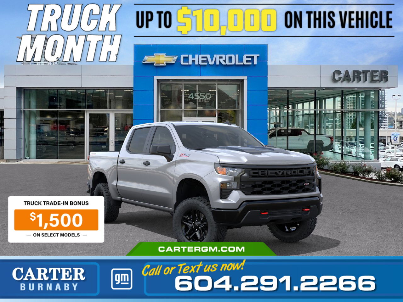 Chevrolet Silverado 1500 Custom Trail Boss Crew Cab 4WD 2026