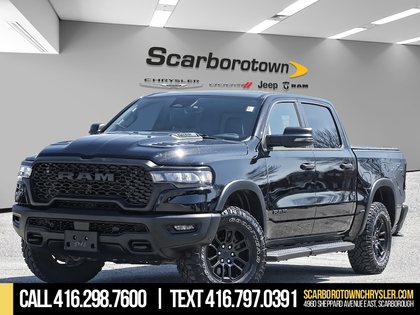Black 2025 RAM 1500 Rebel Crew Cab 4WD Pickup Truck Four-Wheel Drive 8-Speed Automatic