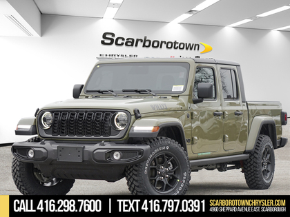 Green 2026 Jeep Gladiator Willys '41 4dr Crew Cab 4WD Pickup Truck Four-Wheel Drive 8-Speed Automatic