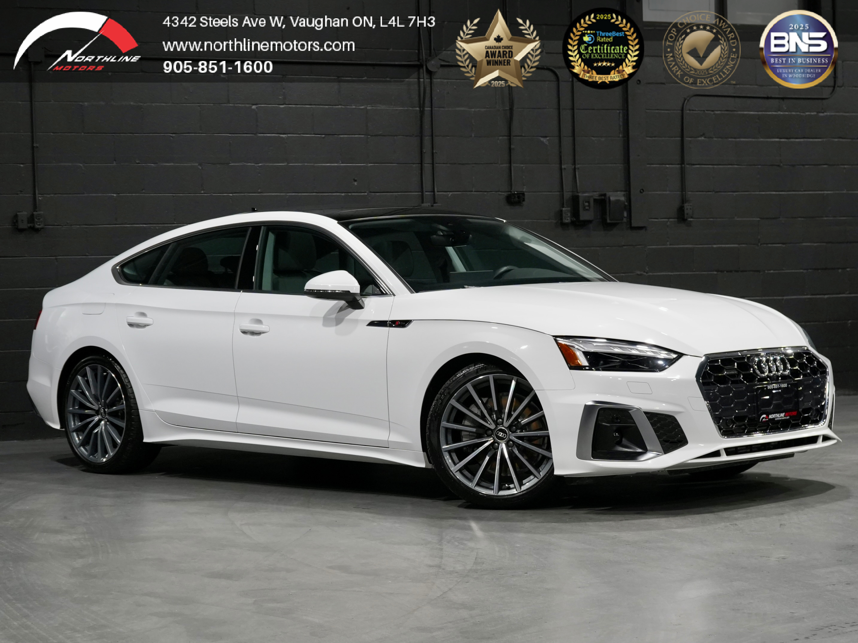 White 2021 Audi A5 Sportback 2.0 TFSI quattro Technik AWD Sedan 7-Speed Automatic