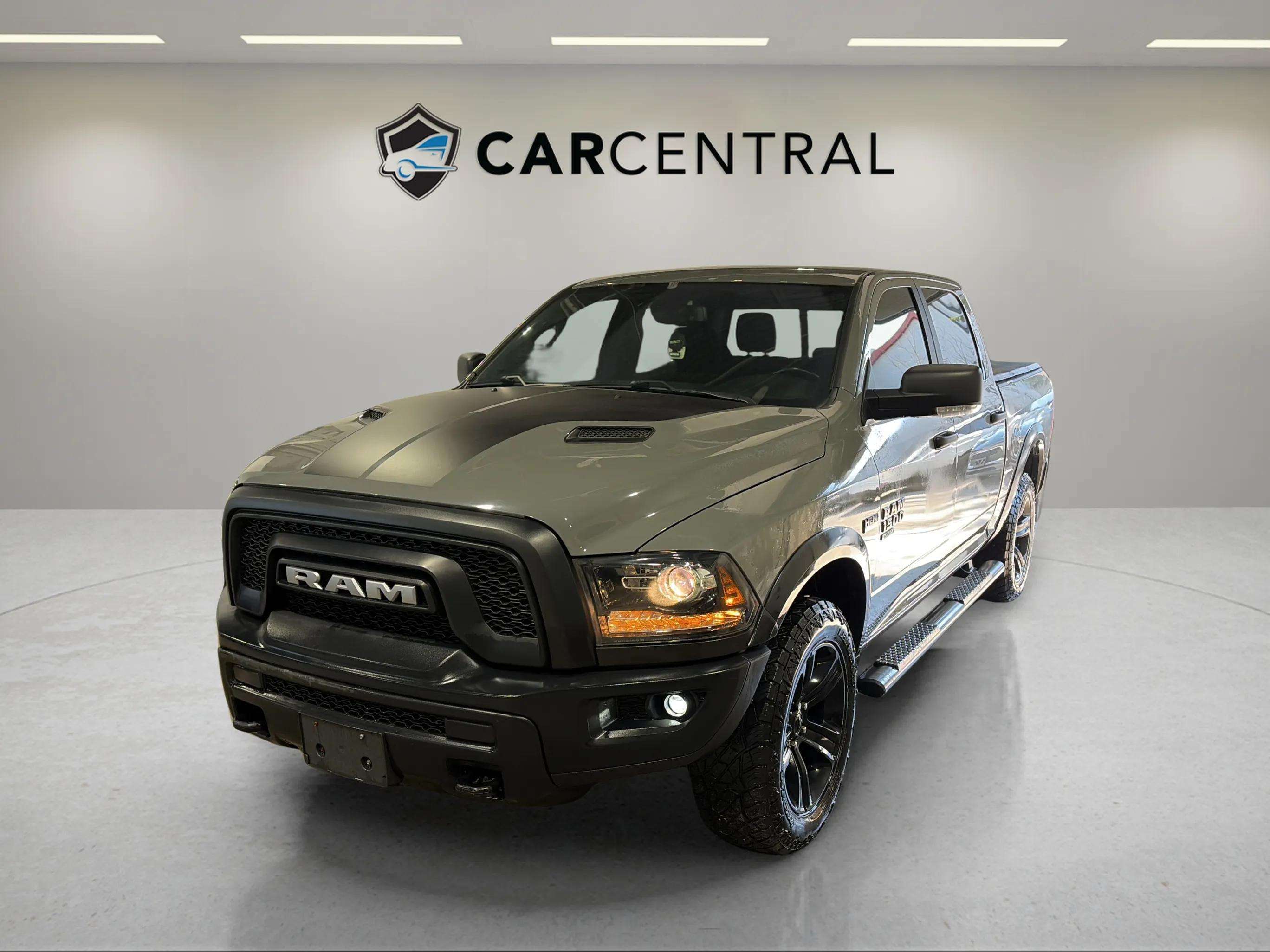 Gray 2022 RAM 1500 Classic Warlock Crew Cab 4WD Pickup Truck Four-Wheel Drive 8-Speed Automatic