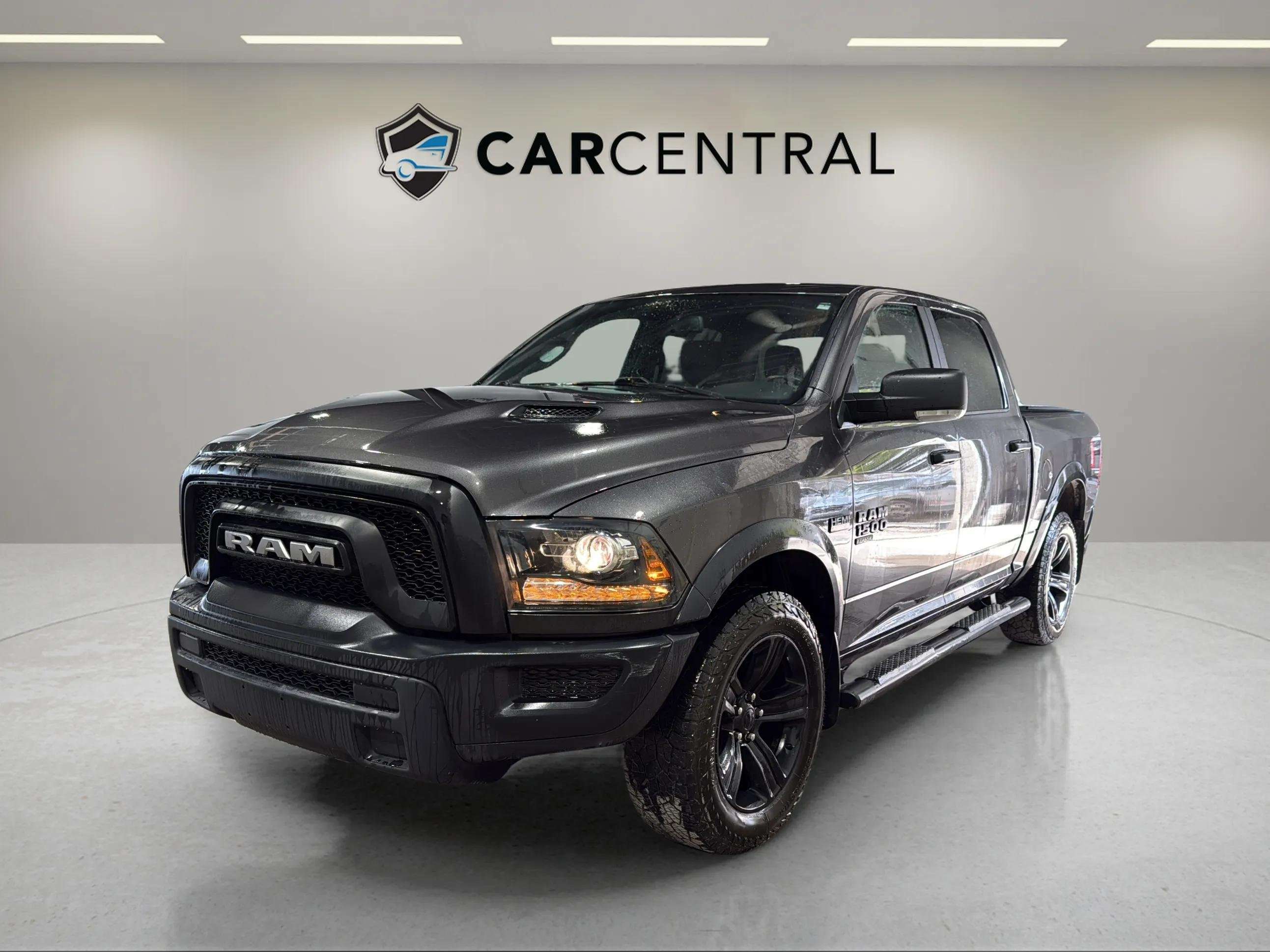 Gray 2022 RAM 1500 Classic Warlock Crew Cab 4WD Pickup Truck Four-Wheel Drive 8-Speed Automatic