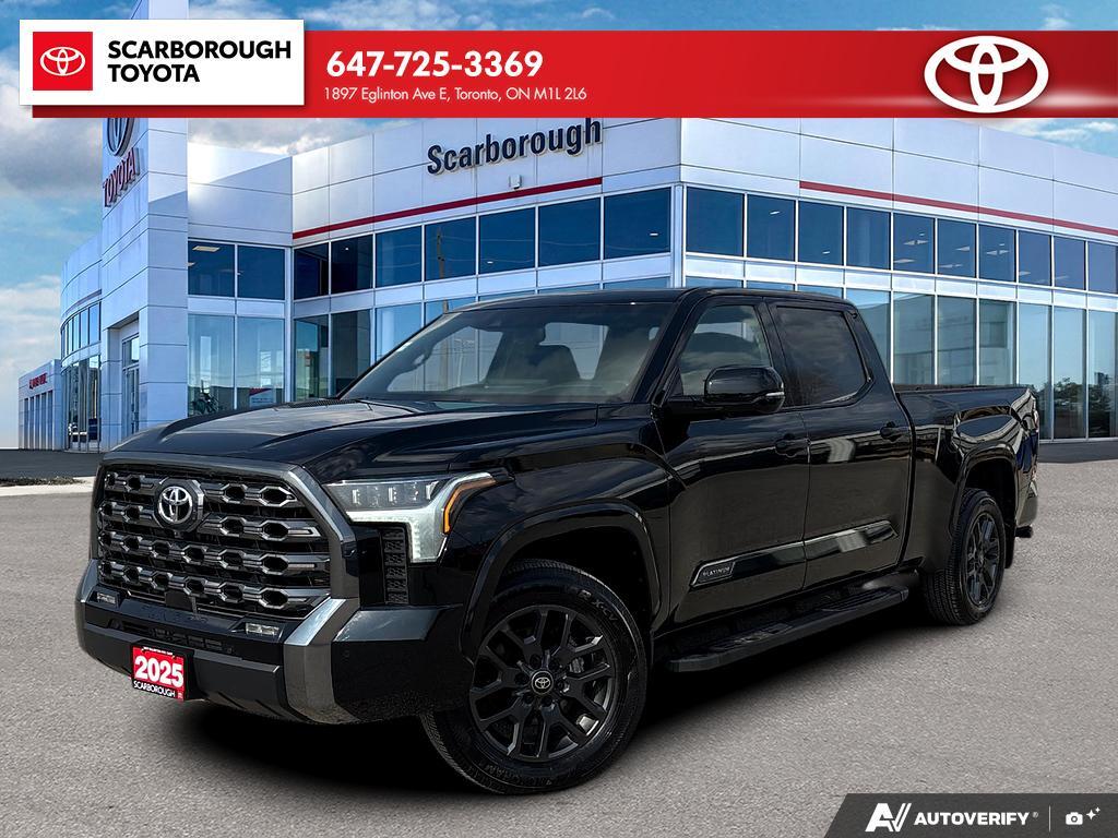 Black 2025 Toyota Tundra Platinum CrewMax Cab LB 4WD Pickup Truck Four-Wheel Drive Automatic