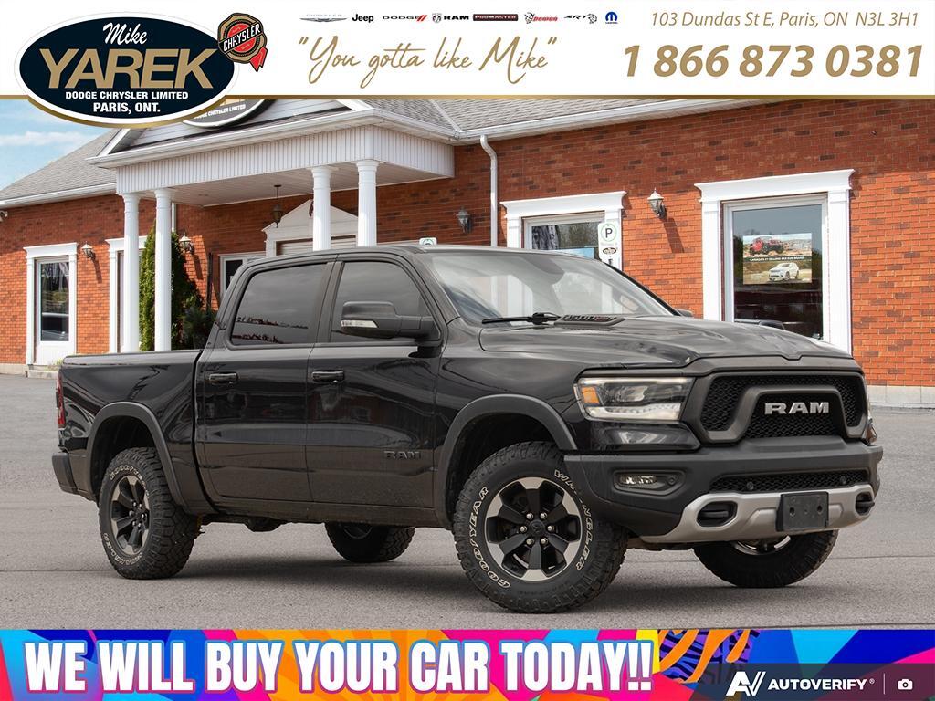 Black 2020 RAM 1500 Rebel Crew Cab 4WD Pickup Truck Four-Wheel Drive 8-Speed Automatic