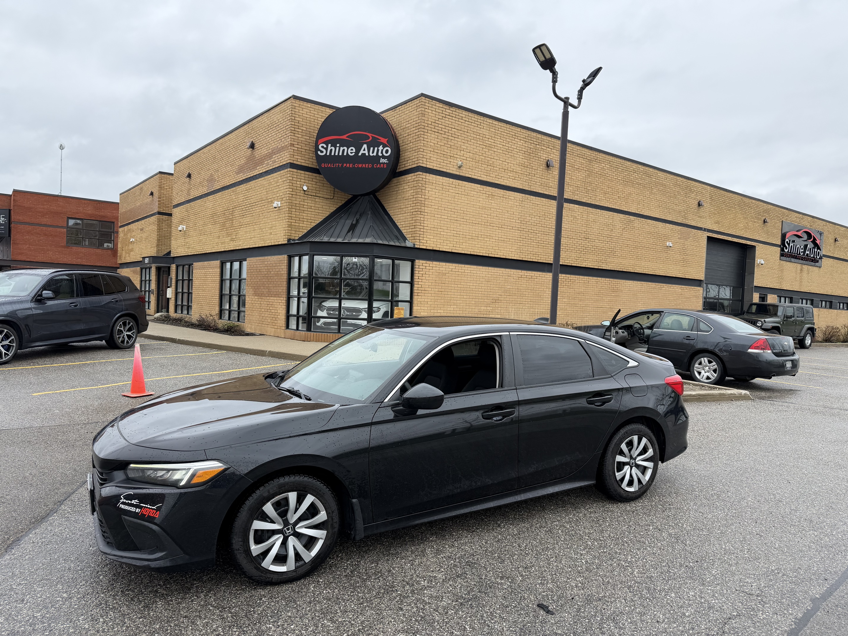 Black 2022 Honda Civic LX FWD Sedan Front-Wheel Drive Automatic