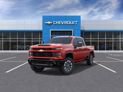 Red 2026 Chevrolet Silverado 2500HD Custom Crew Cab 4WD Pickup Truck Four-Wheel Drive