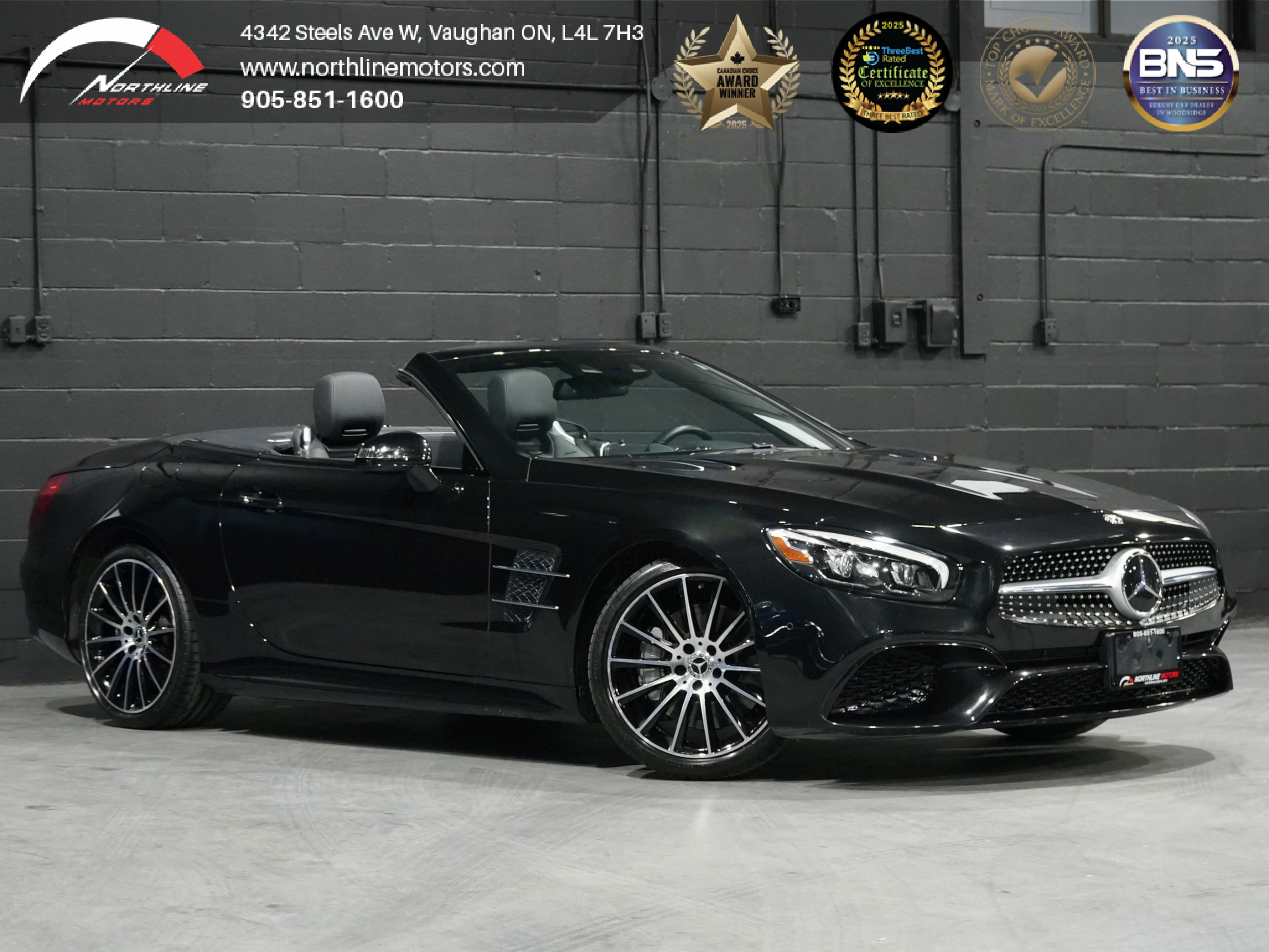Black 2018 Mercedes-Benz SL-Class SL 450 Convertible Rear-Wheel Drive Automatic