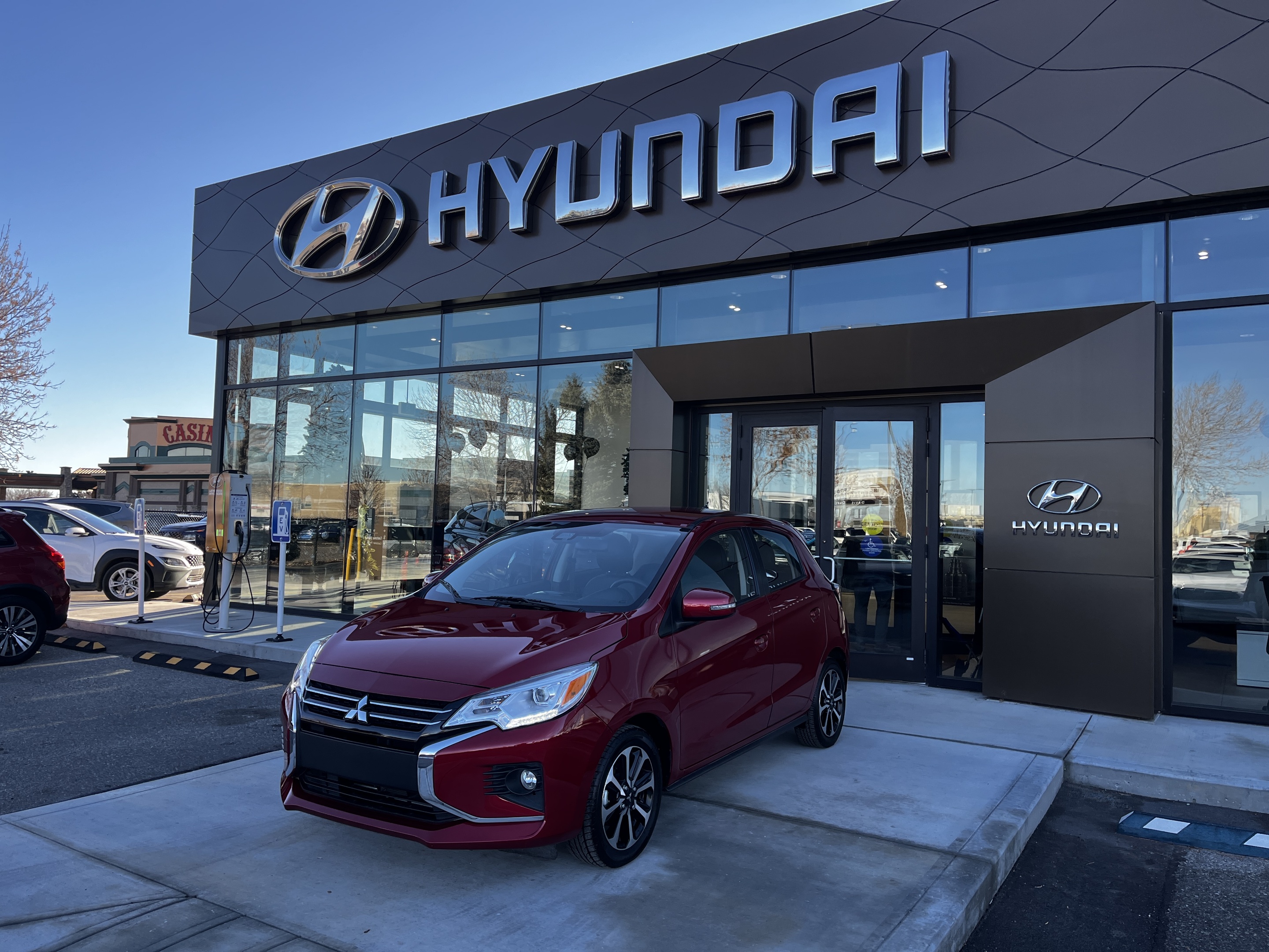 Red 2024 Mitsubishi Mirage Hatchback Continuously Variable Transmission