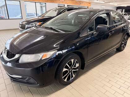 Black 2014 Honda Civic EX Sedan Front-Wheel Drive Manual